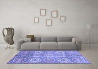 Machine Washable Abstract Blue Modern Rug, wshabs3362blu