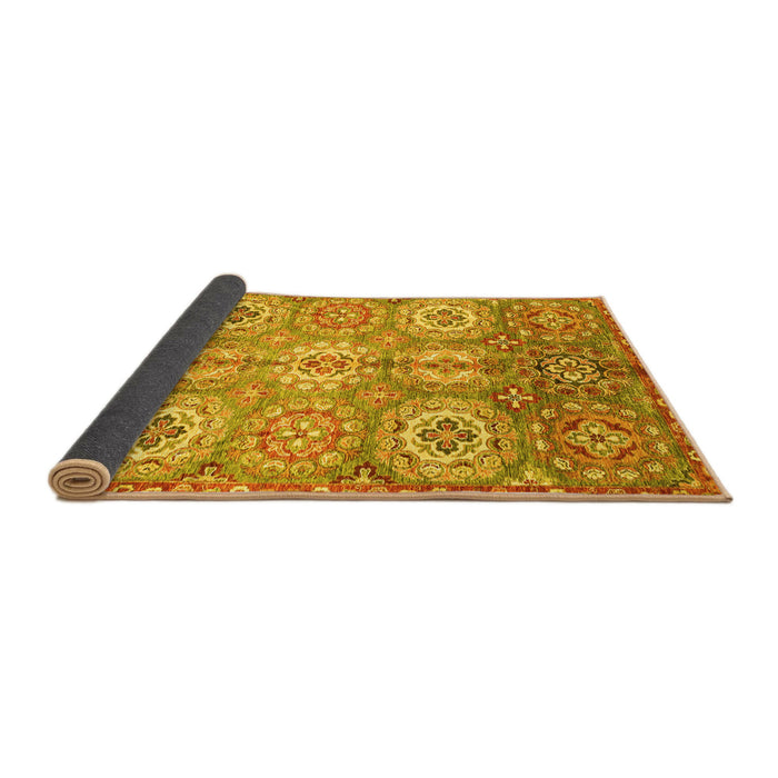 Sideview of Abstract Yellow Modern Rug, abs3362yw