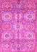 Machine Washable Abstract Pink Modern Rug, wshabs3362pnk