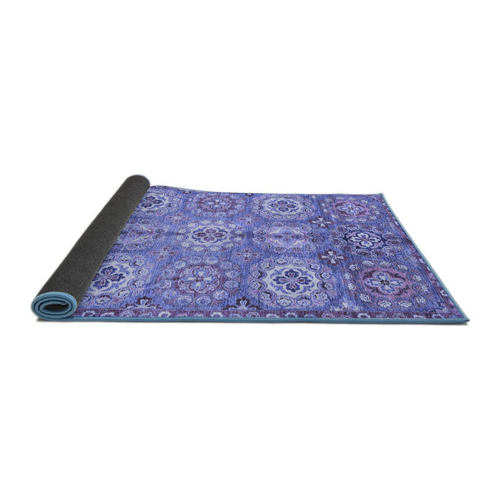 Sideview of Abstract Blue Modern Rug, abs3362blu