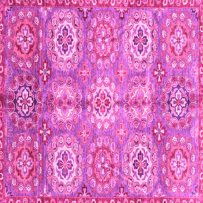 Square Abstract Pink Modern Rug, abs3362pnk