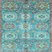 Square Machine Washable Abstract Light Blue Modern Rug, wshabs3362lblu