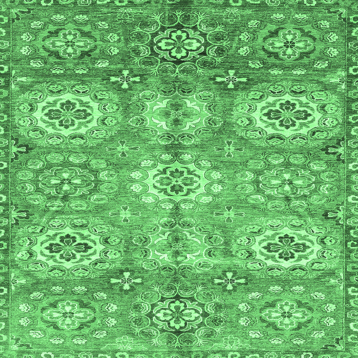 Square Machine Washable Abstract Emerald Green Modern Area Rugs, wshabs3362emgrn