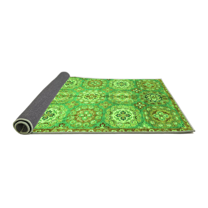 Sideview of Abstract Green Modern Rug, abs3362grn