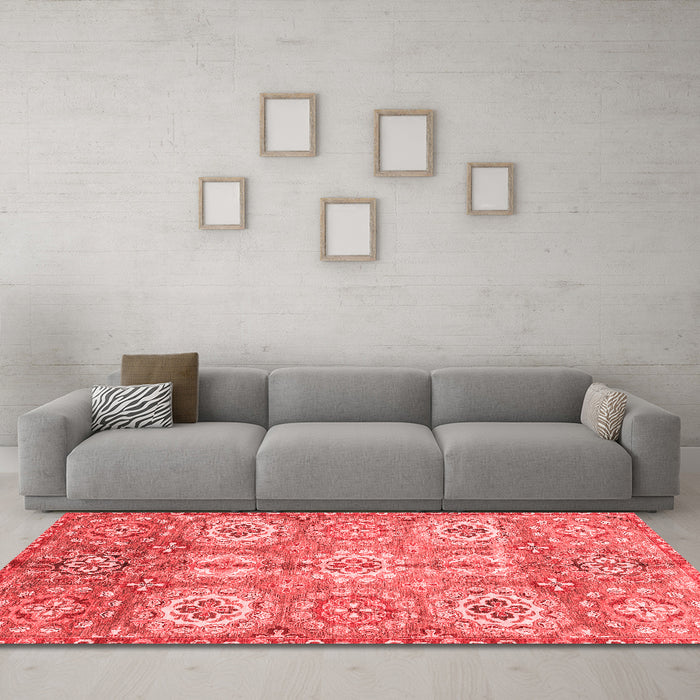 Modern Red Washable Rugs
