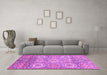 Machine Washable Abstract Purple Modern Area Rugs in a Living Room, wshabs3362pur