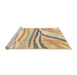 Sideview of Machine Washable Abstract Yellow Rug, wshabs3363