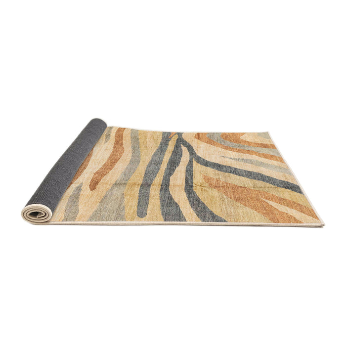 Sideview of Abstract Yellow Modern Rug, abs3363