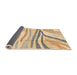 Sideview of Abstract Yellow Modern Rug, abs3363