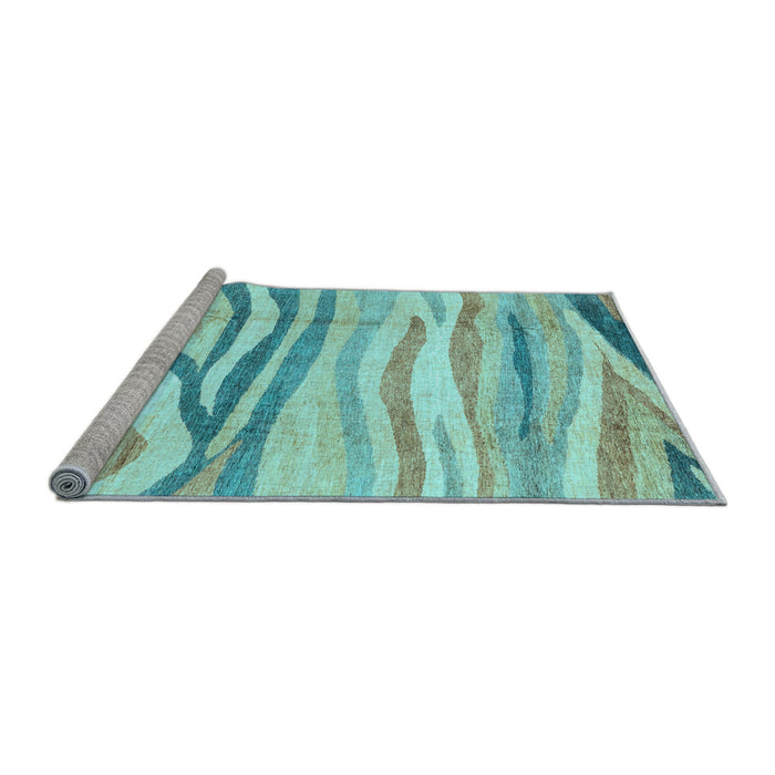 Sideview of Machine Washable Abstract Light Blue Modern Rug, wshabs3363lblu
