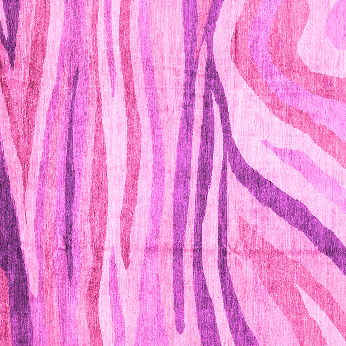 Square Machine Washable Abstract Pink Modern Rug, wshabs3363pnk