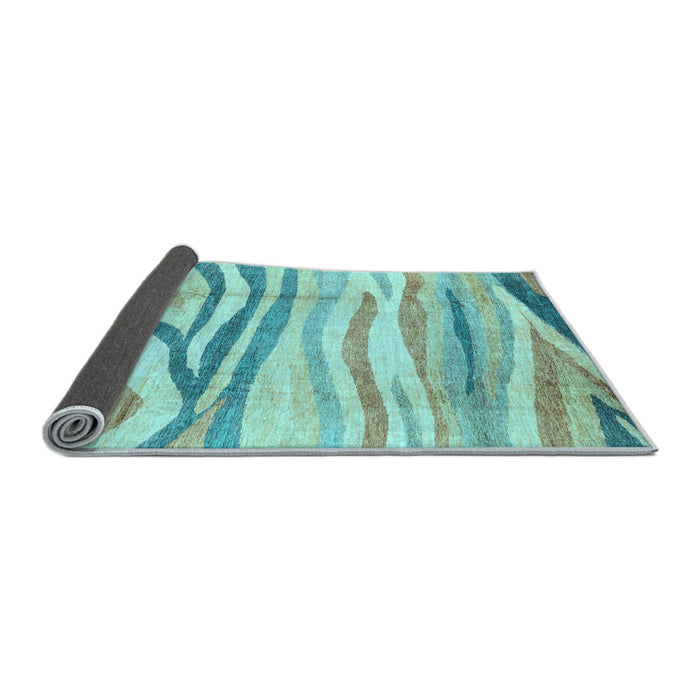 Sideview of Abstract Light Blue Modern Rug, abs3363lblu