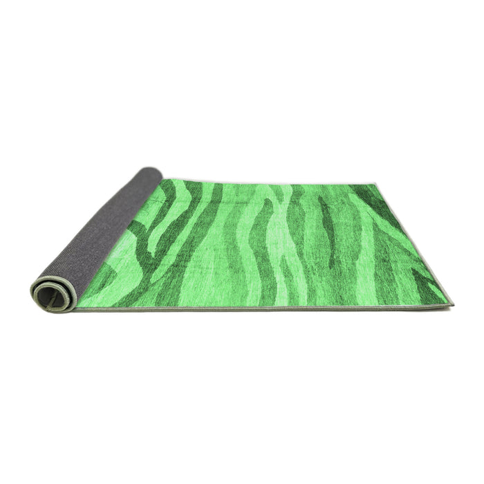 Sideview of Abstract Emerald Green Modern Rug, abs3363emgrn