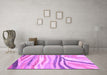 Machine Washable Abstract Purple Modern Area Rugs in a Living Room, wshabs3363pur