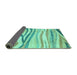 Sideview of Abstract Turquoise Modern Rug, abs3363turq