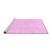 Sideview of Machine Washable Solid Pink Modern Rug, wshabs3364pnk