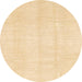 Round Machine Washable Abstract Sun Yellow Rug, wshabs3364