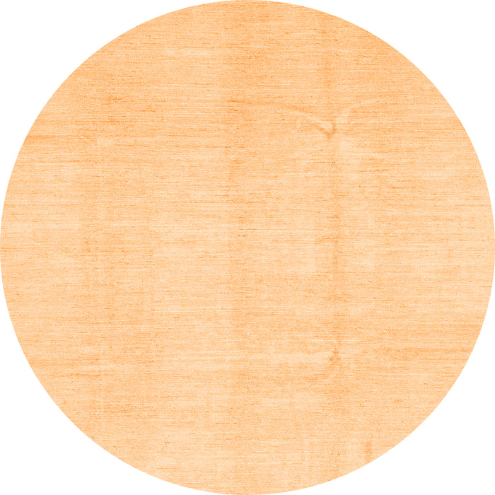 Round Solid Orange Modern Rug, abs3364org