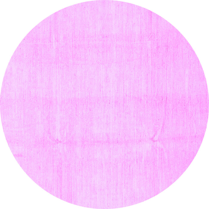 Round Solid Purple Modern Rug, abs3364pur