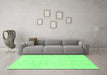 Machine Washable Solid Emerald Green Modern Area Rugs in a Living Room,, wshabs3364emgrn