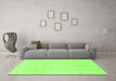 Machine Washable Solid Green Modern Area Rugs in a Living Room,, wshabs3364grn