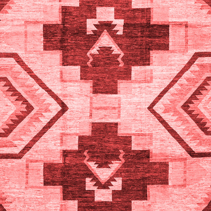 Machine Washable Southwestern Red Country Rug, wshabs3365red