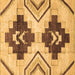 Square Machine Washable Southwestern Brown Country Rug, wshabs3365brn