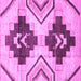 Square Southwestern Purple Country Rug, abs3365pur