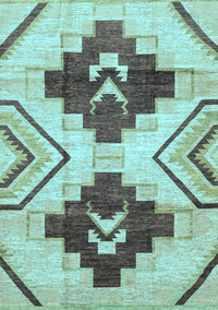 Southwestern Light Blue Country Rug, abs3365lblu