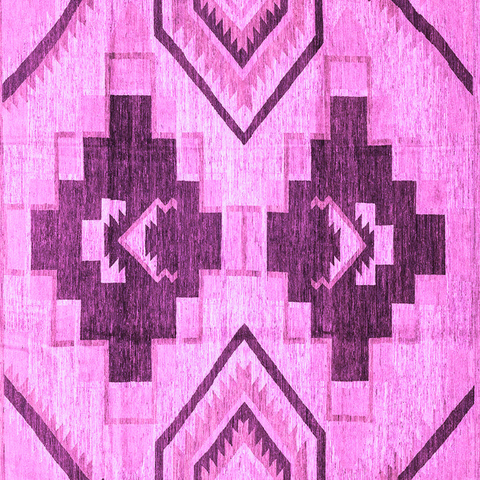 Square Machine Washable Southwestern Purple Country Area Rugs, wshabs3365pur