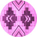 Round Southwestern Purple Country Rug, abs3365pur