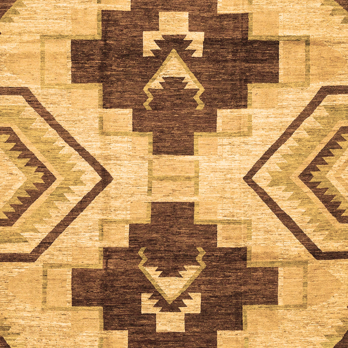 Machine Washable Southwestern Brown Country Rug, wshabs3365brn