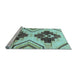 Sideview of Machine Washable Southwestern Light Blue Country Rug, wshabs3365lblu