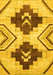 Machine Washable Southwestern Yellow Country Rug, wshabs3365yw