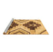 Sideview of Machine Washable Southwestern Brown Country Rug, wshabs3365brn