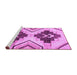 Sideview of Machine Washable Southwestern Purple Country Area Rugs, wshabs3365pur