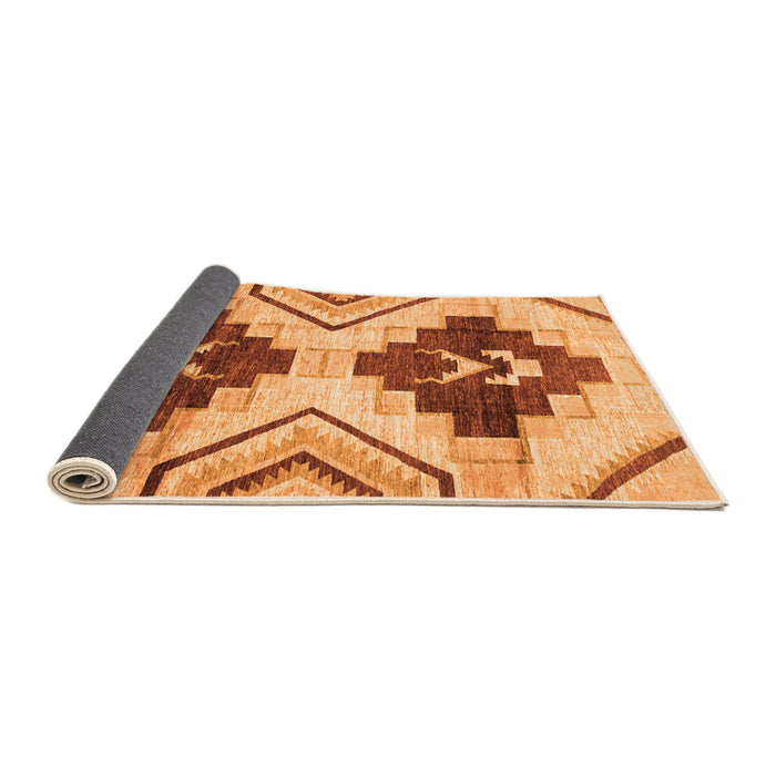 Sideview of Southwestern Orange Country Rug, abs3365org
