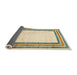 Sideview of Abstract Khaki Gold Modern Rug, abs3366