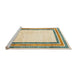 Sideview of Machine Washable Abstract Khaki Gold Rug, wshabs3366