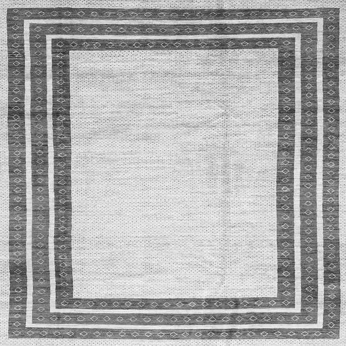 Square Abstract Gray Modern Rug, abs3366gry