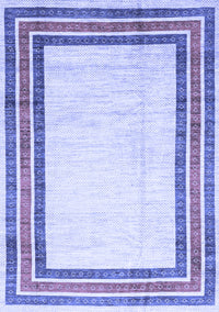 Abstract Blue Modern Rug, abs3366blu