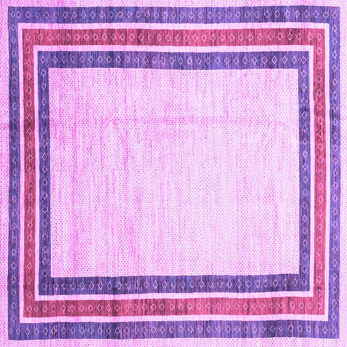 Square Machine Washable Abstract Purple Modern Area Rugs, wshabs3366pur