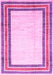 Machine Washable Abstract Pink Modern Rug, wshabs3366pnk