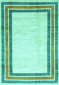 Abstract Turquoise Modern Rug, abs3366turq