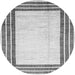 Round Abstract Gray Modern Rug, abs3366gry