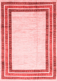 Abstract Red Modern Rug, abs3366red