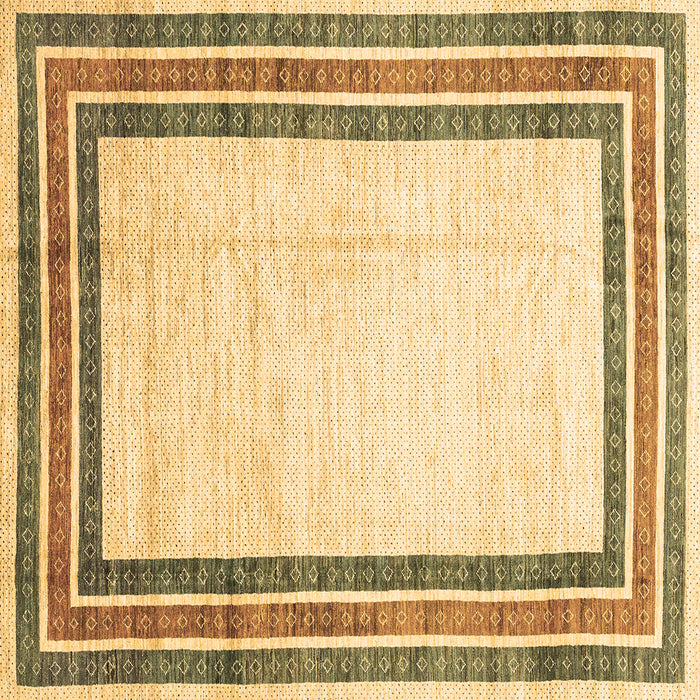 Square Abstract Brown Modern Rug, abs3366brn