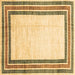 Square Abstract Brown Modern Rug, abs3366brn