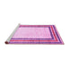 Sideview of Machine Washable Abstract Pink Modern Rug, wshabs3366pnk