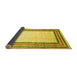 Sideview of Abstract Yellow Modern Rug, abs3366yw